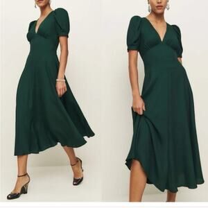 Reformation Naira Dress Forest 12